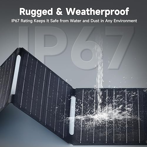 Miniatura 6 de ALLPOWERS Cargador de panel solar plegable de 21 W y 5 V, kit de carga solar SP001 con carga USB-A de 5 V y USB-C, panel solar portátil impermeable