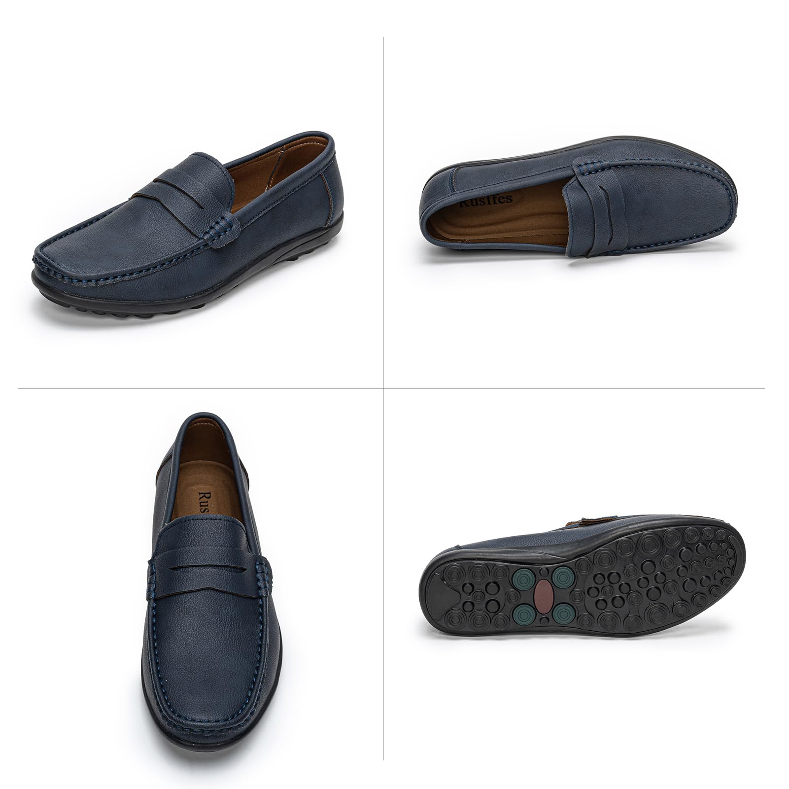 Mocasines planos sin cordones para hombre, transpirables, informales, mocasines