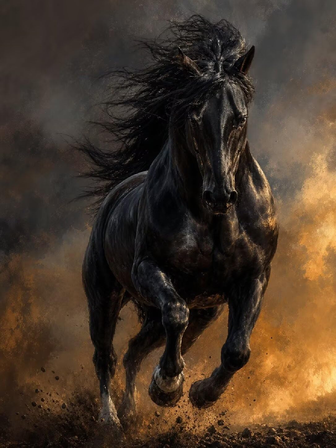 Diamond Painting Caballos, Manualidad Creativa y Relajante 90x120cm C8-9