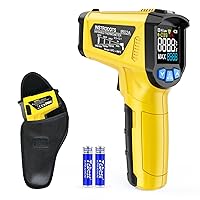 Vista 1 de Pistola Termómetro Infrarrojo - INSTRODOTS Termómetro Láser Digital con Emisividad Ajustable y Valor Máximo, Termómetro de Superficie sin Contacto