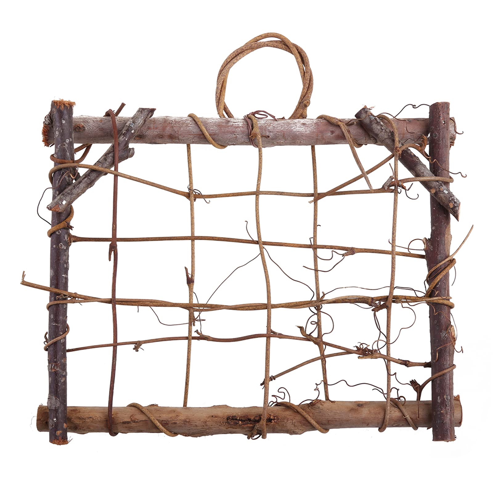 Air Plant Frame Holder Air Plant Rattan Frame Tillandsia Holder Wood Wall Frame Planter for Home Decoration