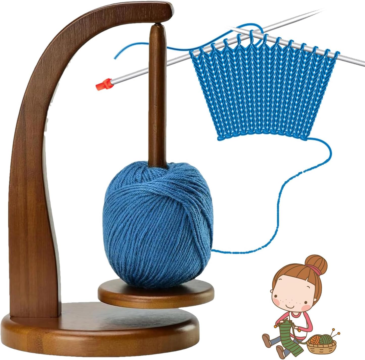 KARPIX Wool Unwinder, Wool Ball Holder, Wool Holder Rotating