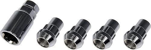Dorman 712-628 Wheel Nut Lock Chrome Acorn Set M14-1.50 Compatible with Select Chevrolet GMC Models, 5 Piece Set