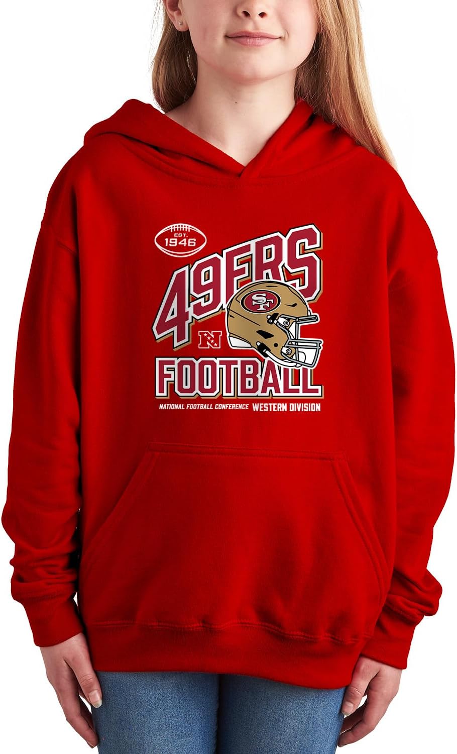 Junk Food NFL - Angle Helmet - Unisex Youth Hoodie