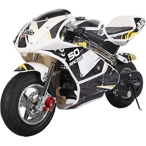 X-PRO Blast Mini Gas Pocket Bike, Gas-Powered Pocket Motorcycle, Perfect Mini Pocket Bike for Kids(Black)