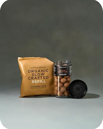 LAKRIDS BY BÜLOW - Caramel Date Refill - 265g - Slow Crafted Organic Liquorice Wrapped in Chocolate in Refill Bag