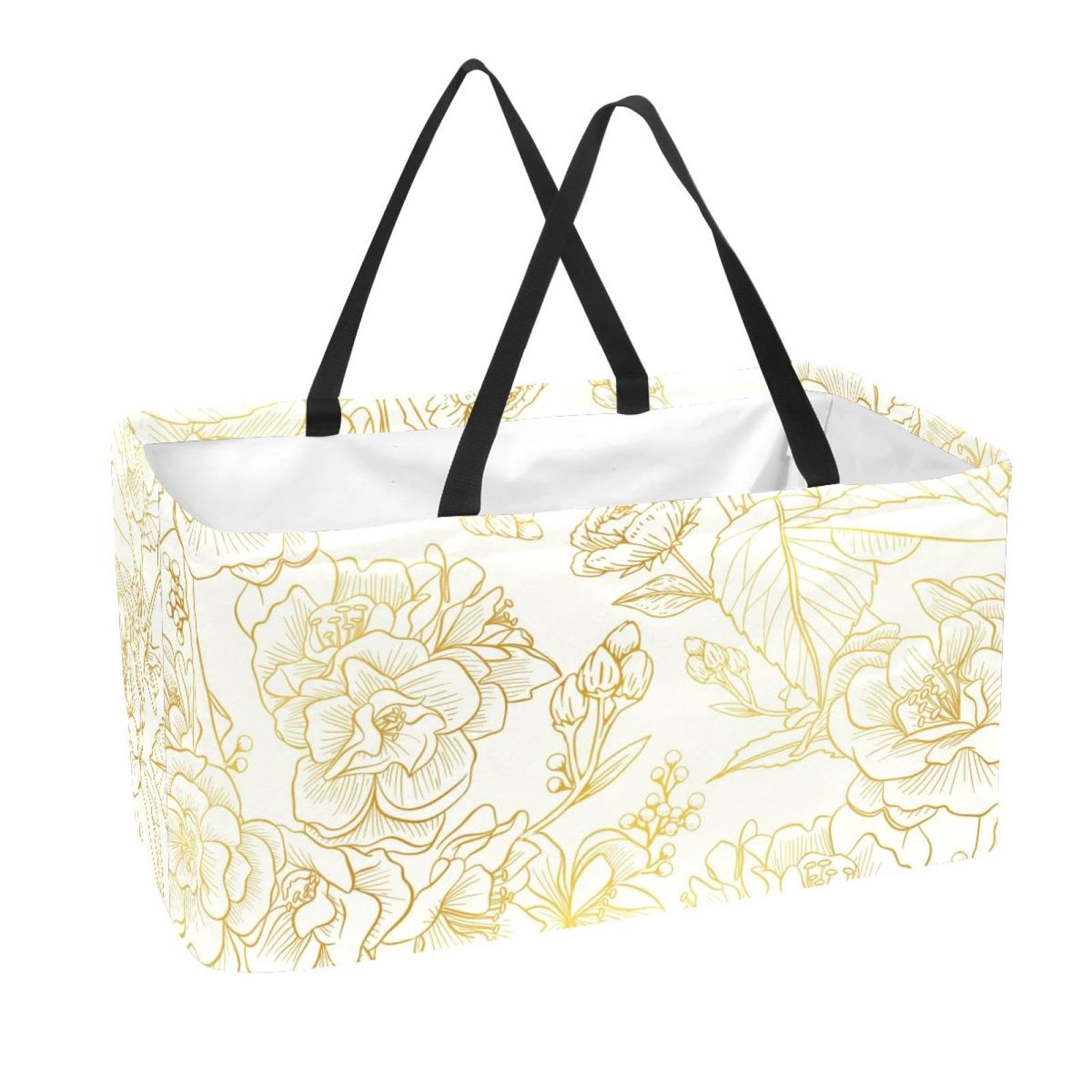 Sacs d'épicerie réutilisables pliables grand panier de rangement