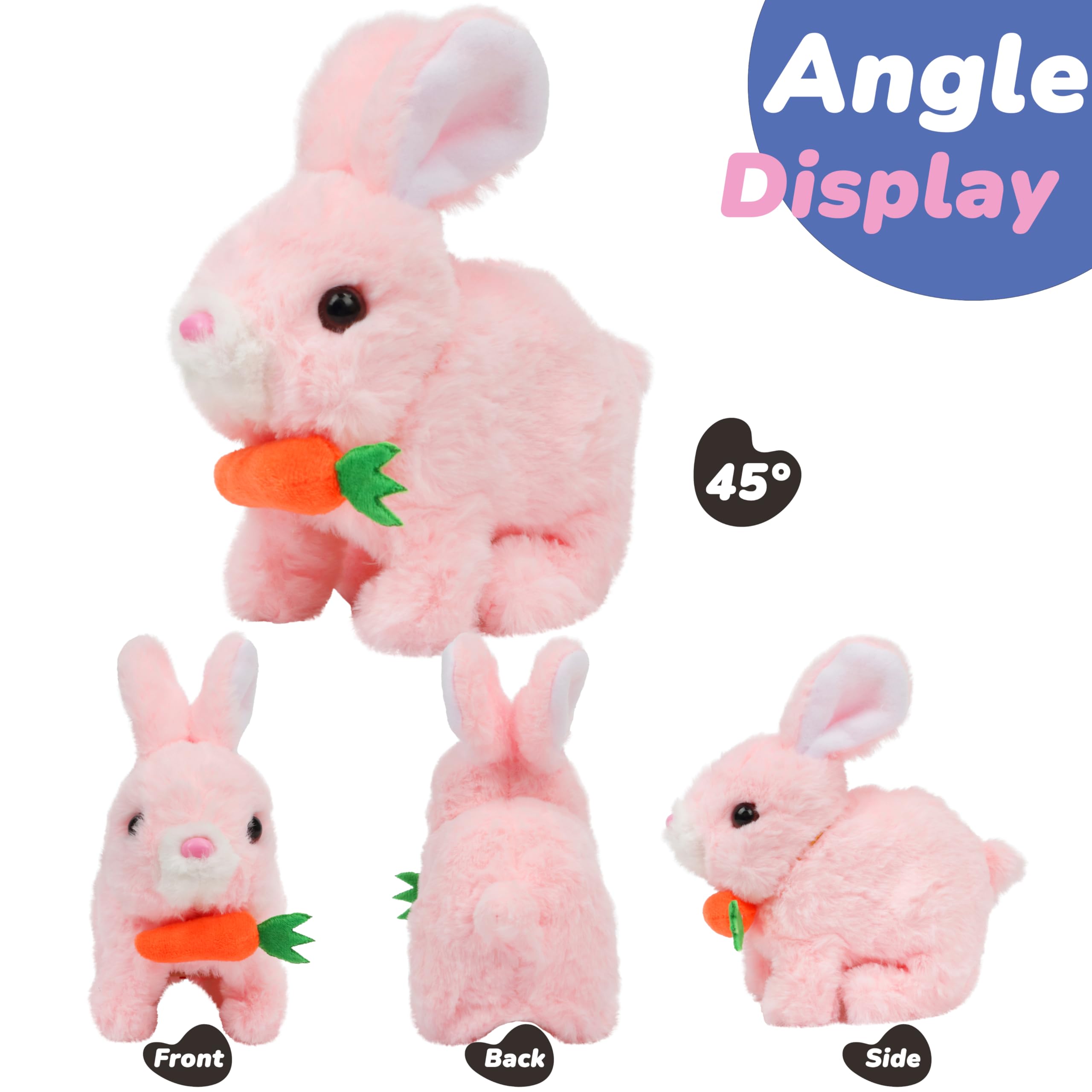 Amazon.com: Hopearl Hopping Rabbit with Carrot Interactive