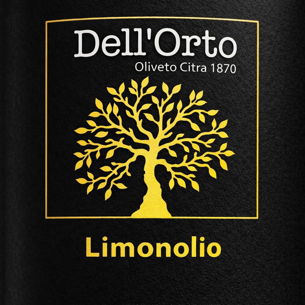 Dell'Orto Limonolio Lemon Olive Oil Extra Virgin (250ml) | Amalfi Coast Lemons, Cold Pressed Infused Olive Oil | Zesty for Seafood & Salads | Award-Winning, Harvest Date | 8.45 fl oz