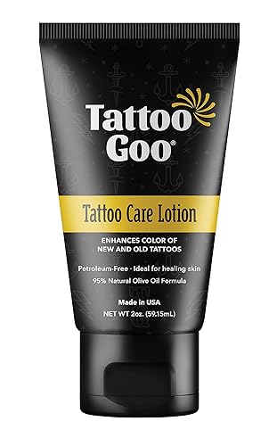 Tattoo Goo LociĂłn de cuidado posterior hidratante para la piel calmante y iluminadora de color tratamiento curativo con aceite de oliva oro Healix Tattoo Goo LociĂłn de cuidado posterior hidratante para la piel calmante y iluminadora de color tratamiento curativo con aceite de oliva oro Healix