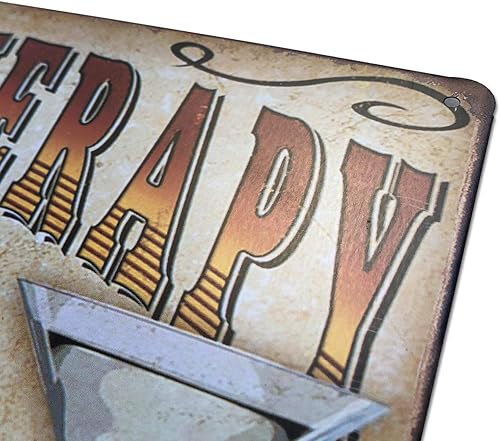 Miniatura 4 de Letrero de metal retro de lata para cafetería, bar, pub, cerveza, club, decoración de pared, terapia de grupo, practicada aquí, 12 x 8 pulgadas