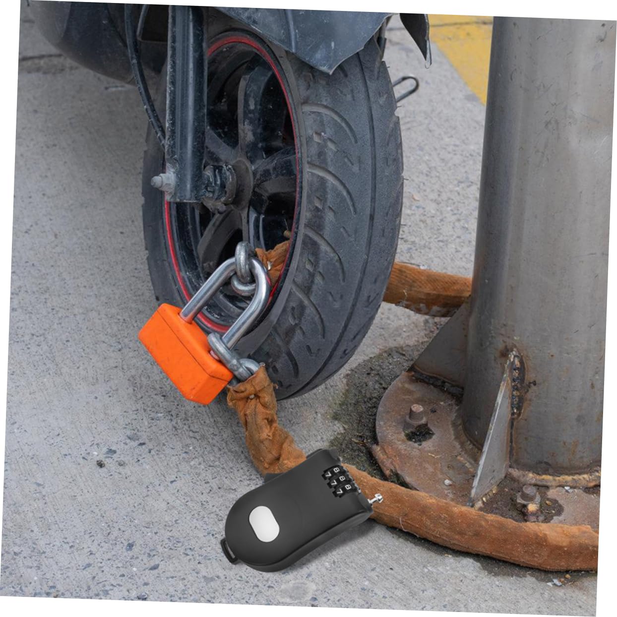 BESPORTBLE 8pezzi Lucchetto Antifurto Per Snowboard e Bici Da Lucchetto Compatto Con Password Per Sicurezza Ottimale Accessori Per Snowboard e Biciclette