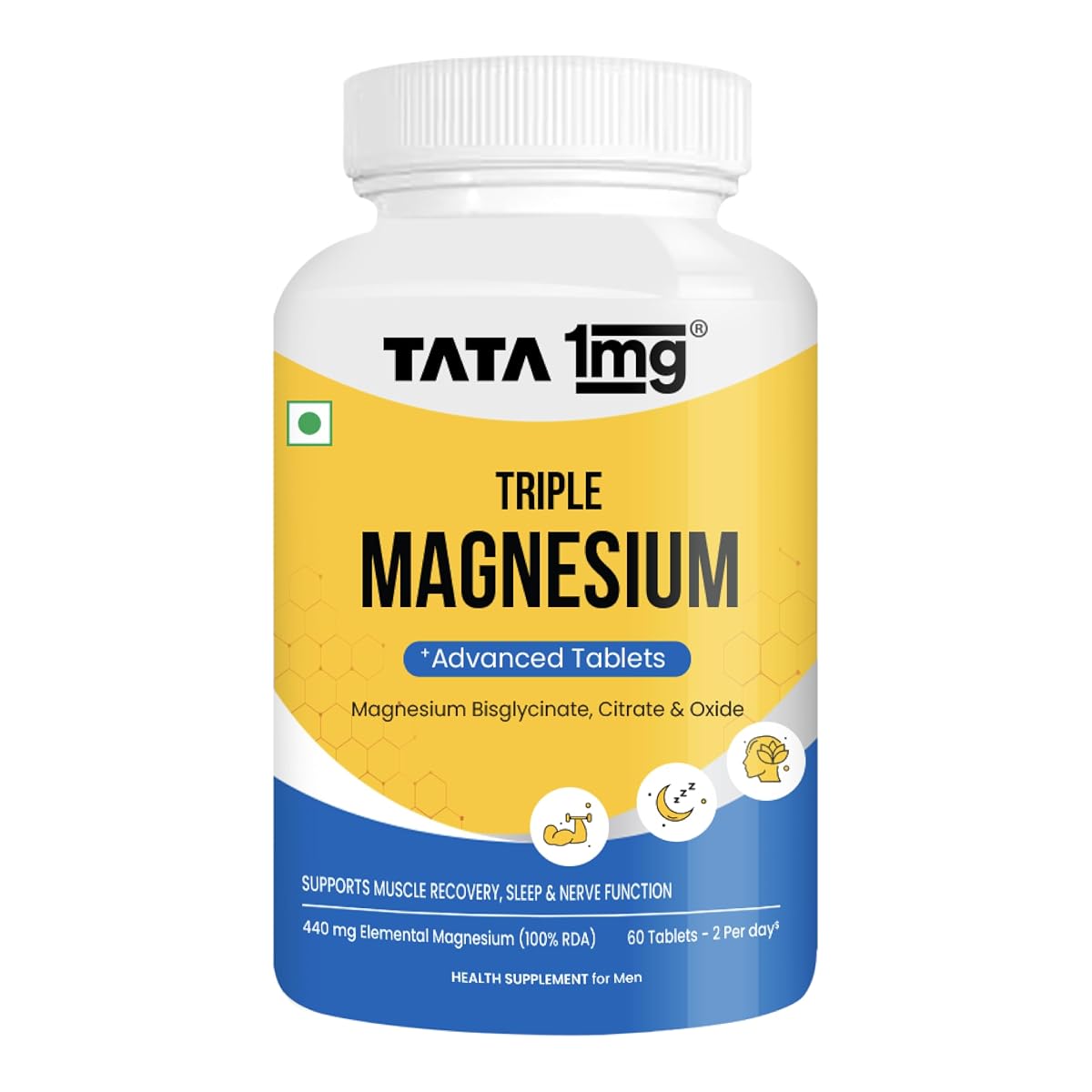 Tata 1mg Triple Magnesium Tablets | Magnesium Complex Supplement| Muscle