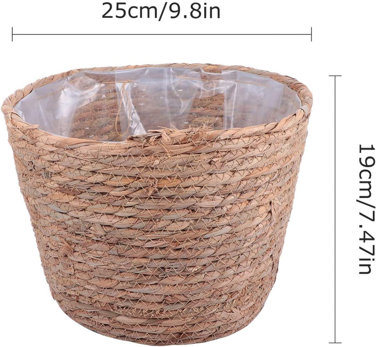 3 sztuki ręcznie robionych zielników, tkany wiklinowy, rattanowy kosz na kwiaty, doniczka, pojemnik na rośliny, tkany kosz do przechowywania