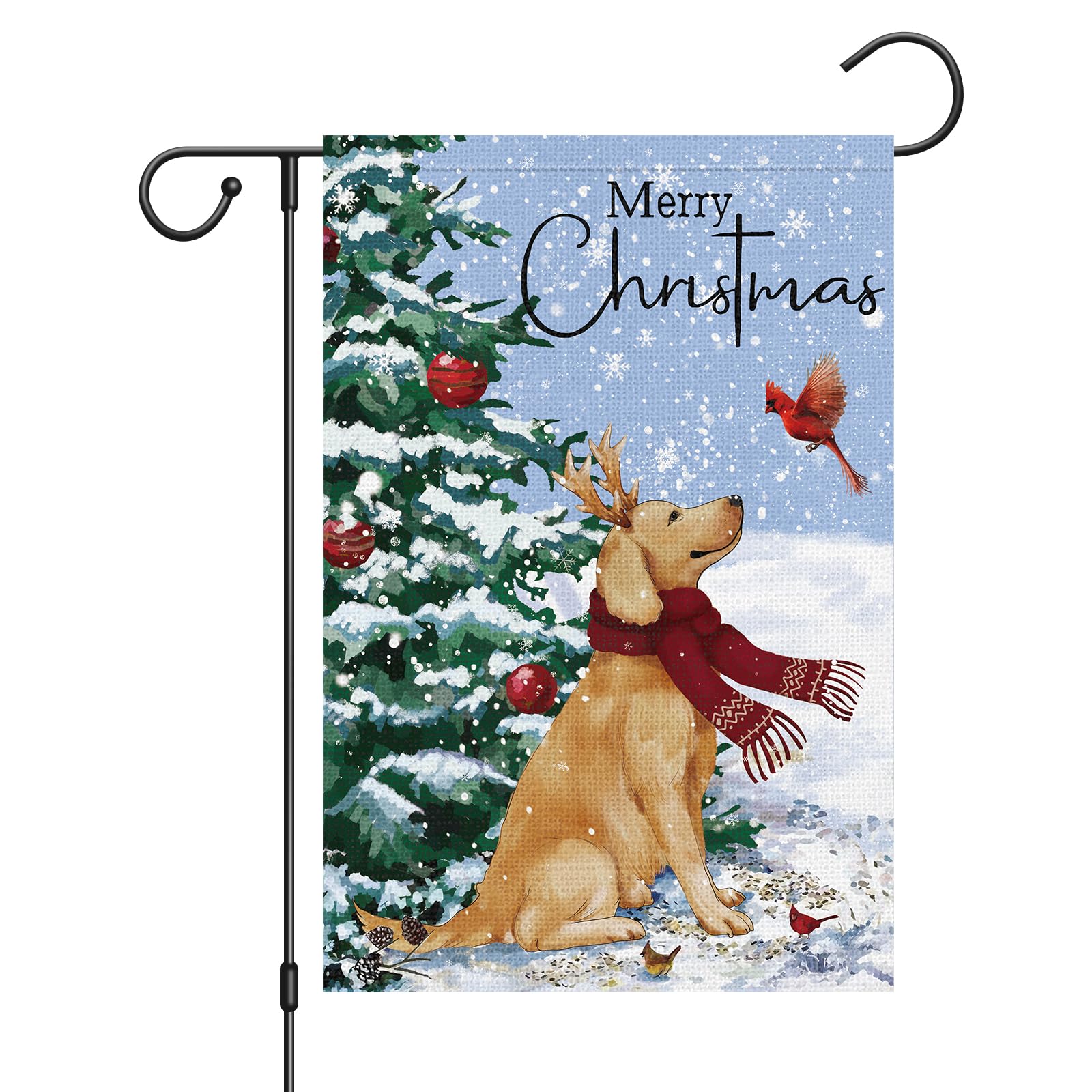 St. Patrick's Day Gartenflagge – Doppelseitig Mit Glücksklee & Golden Retriever, 71 X 102 Cm Aus Jute
