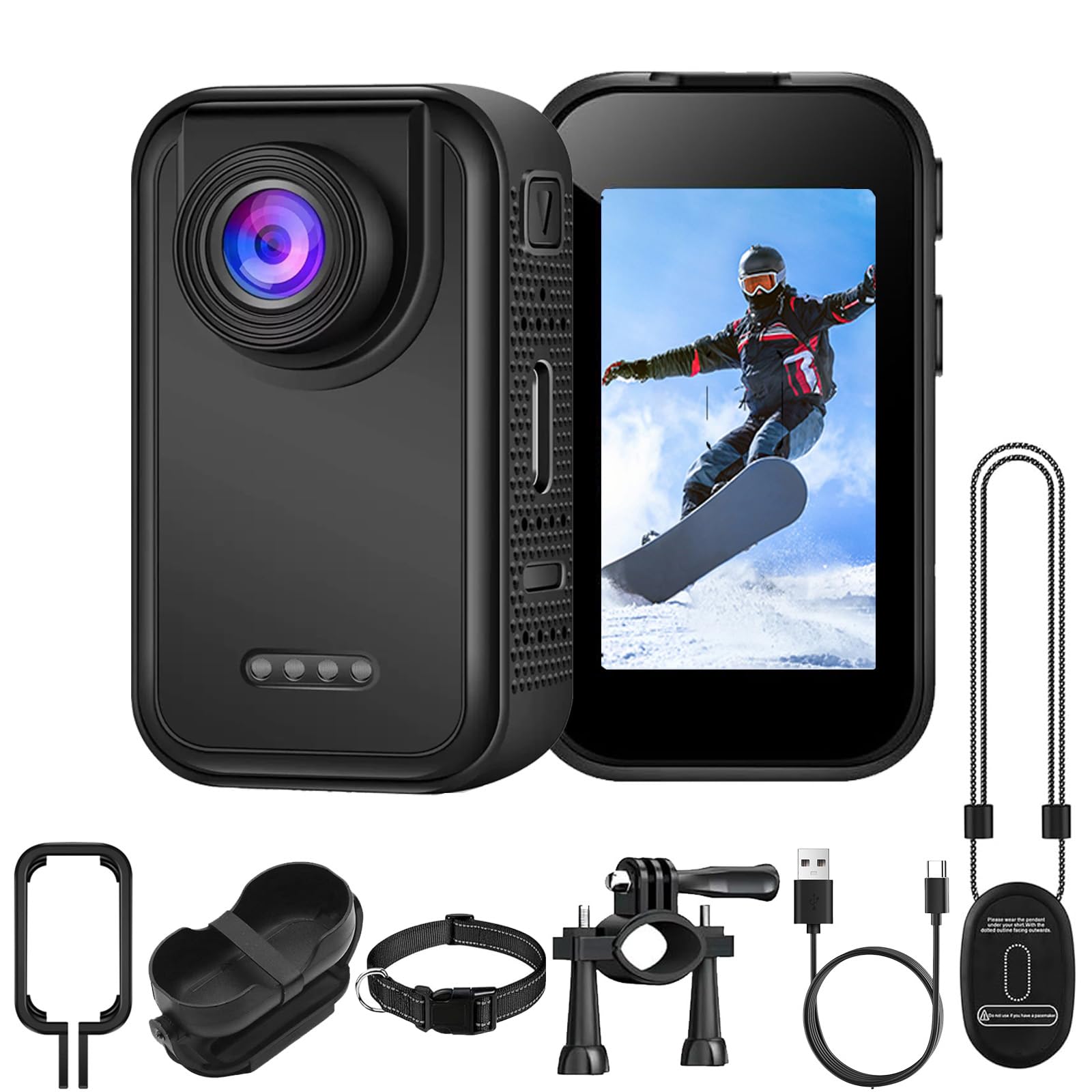 OBEST Action Cam 4K Con Lente 270° | WiFi, Microfono Esterno, 64 GB, 90 Minuti | Per Vlog E Sport - 4