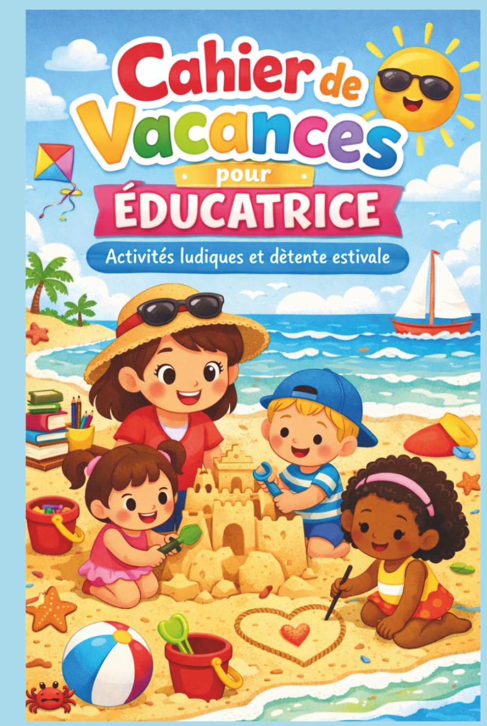 Cadeau Educatrice Garderie Francais – Cahier de vacances pour éducatrice: Un cadeau de remerciement original et ludique – Des jeux malins pour se détendre et profiter pleinement de l’été