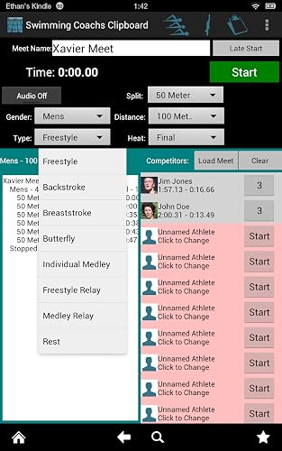 Swimming Coach's Clipboard (Kindle Tablet Edition)