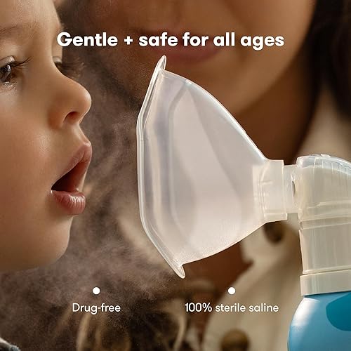 Miniatura 6 de Frida Baby NoseFrida - Inhalador nasal de niebla salina, espray descongestionante para la congestión y el alivio de alergias para bebés + niños,