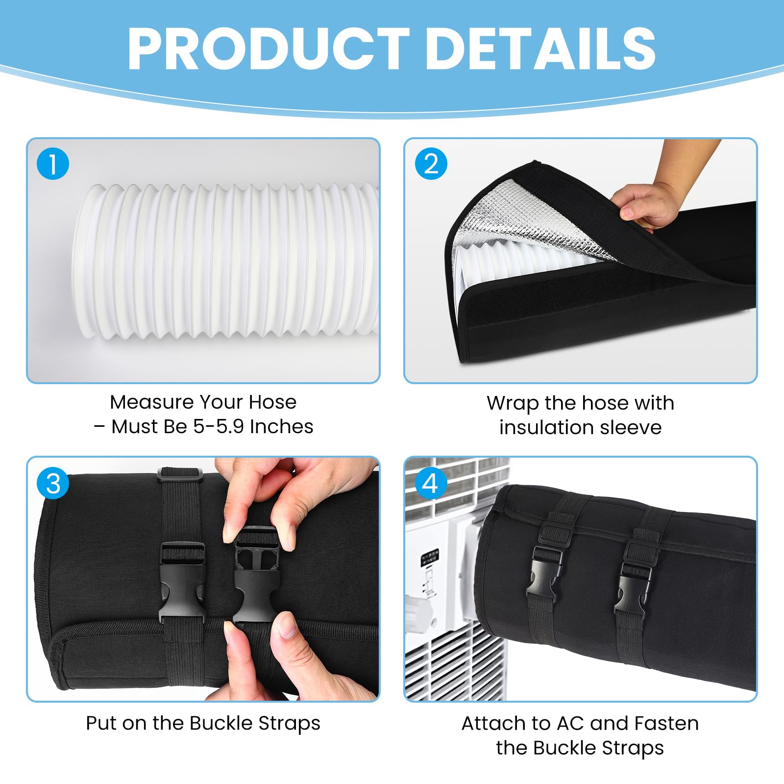AC Hose Insulation Sleeve - Keep Cool & Save Energy -4