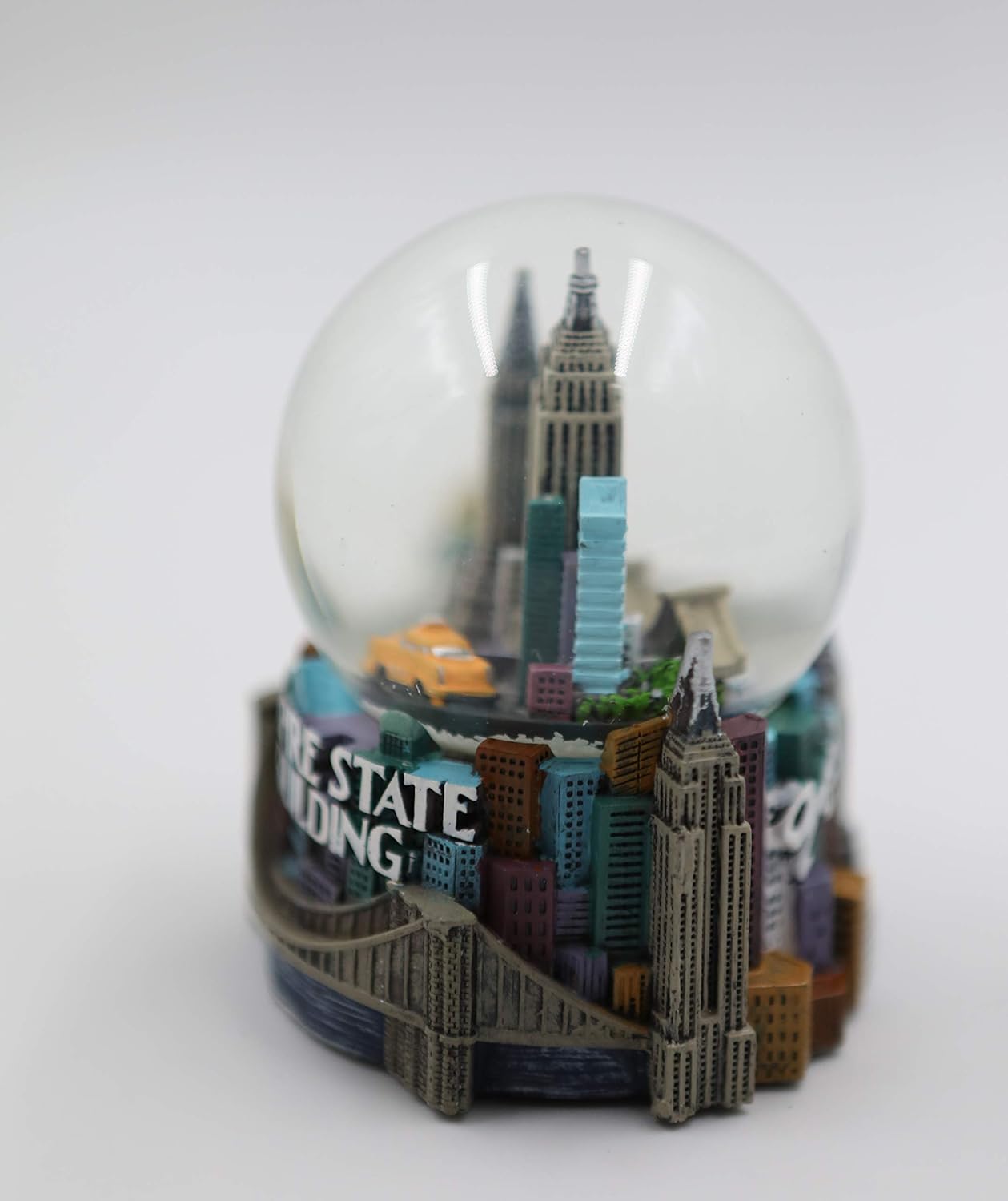 ZIZO New York City Empire State Snow Globe Capture The Magic of NYC Christmas Snowglobe Skyline Water Globe Landmarks Including Statue of Liberty, Empire State Building, Brooklyn Bridge 3 1/2 inches