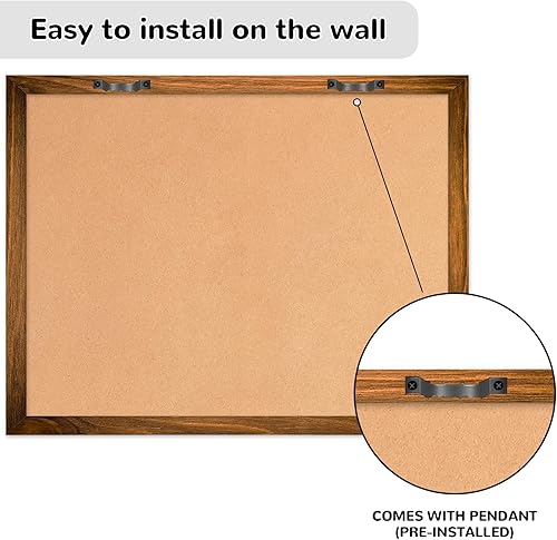 Miniatura 19 de ABERLLS Calendario mensual pizarra de borrado en seco para pared, pizarra blanca de 17 x 13 pulgadas con marco de madera negra, pizarras blancas