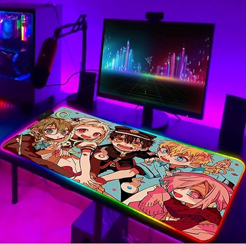 Miniatura 1 de Mouse Pads RGB Cartoon Gaming Shounen Mat Keyboard Anime LED Desk Computer Custom Mause Mats,700x300x4MM