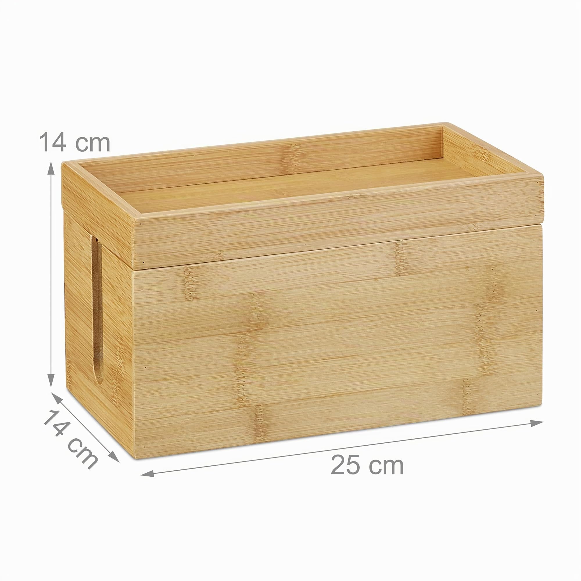 Relaxdays Portaoggetti Ricarica Multipla, Nascondi Cavi, Compatto, Universale, Pratico, HxLxP: 14 x 25,5 x 14 cm, legno
