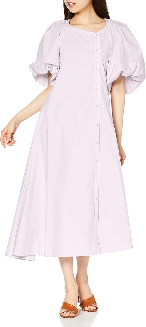Amazon Co Jp ファーファー アシンメトリーシャツワンピース Rwfo30 レディース Lav 日本 F Free サイズ 服 ファッション小物
