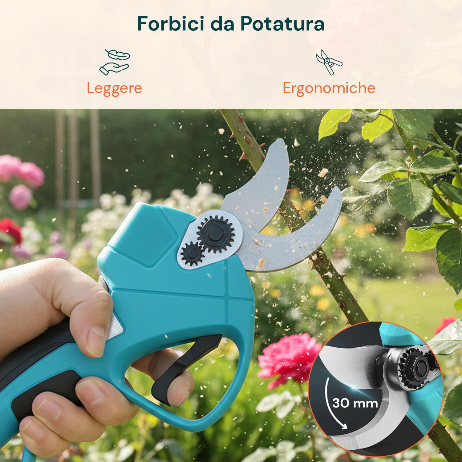 Avilia Kit Potatura 3 in 1 Forbici Potatura a Batteria Motosega 88V Asta Telescopica Giardinaggio