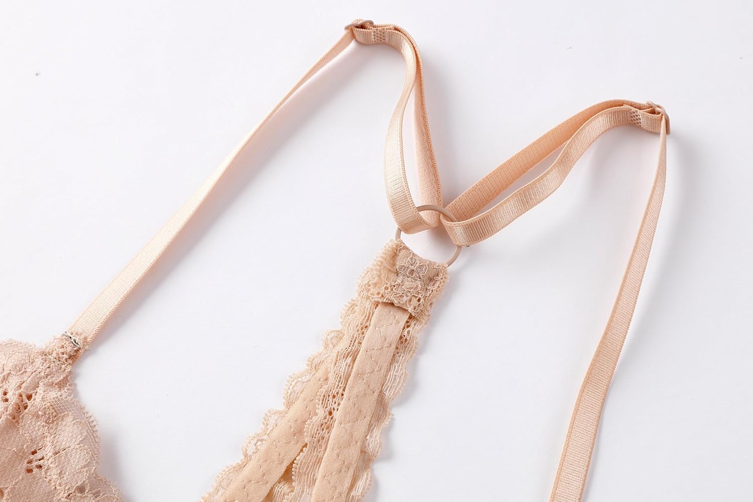 Womens Lace Bra No Underwire Lined Soft Racerback Bralettes - Image 7