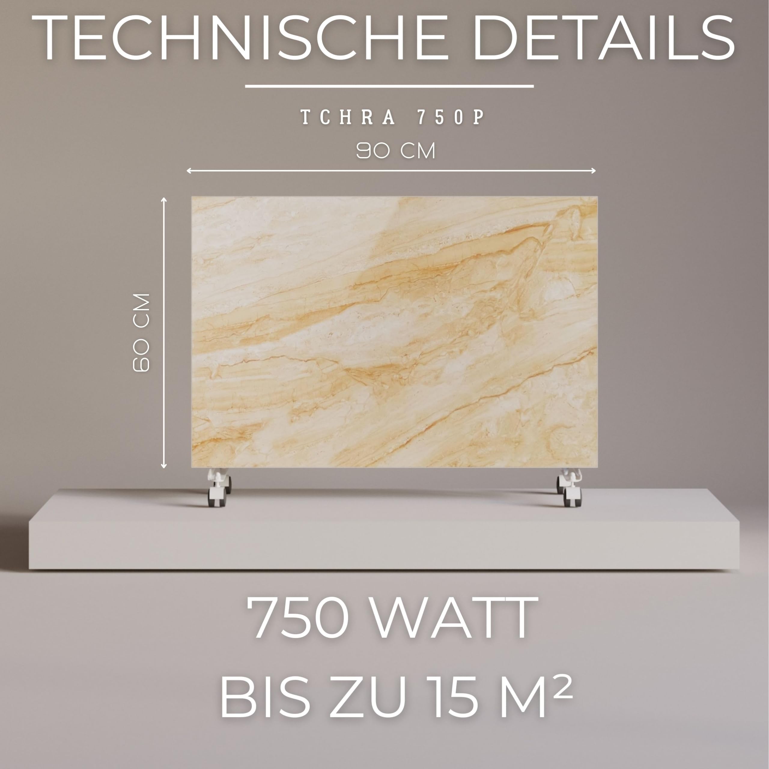 Ceramiczny grzejnik. Konwektor podczerwieni. Sun WAY TCH-RA 750 watt | Ogrzewanie do 15 m² | Z wbudowanym programatorem