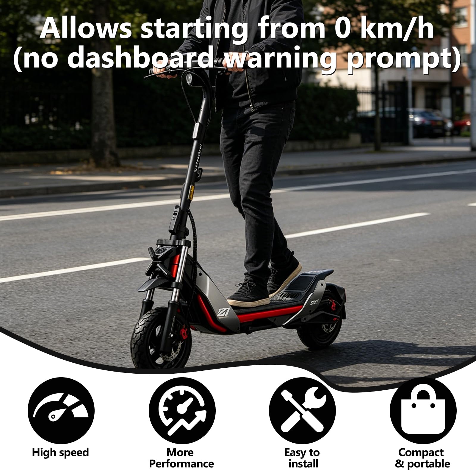 Cable de Liberación de Velocidad Supresión para Segway Ninebot ZT3 Pro/ProE del límite de velocidad a 40 km/h Cable de aumento de velocidad con botón Quick-Switch para una instalación sencilla
