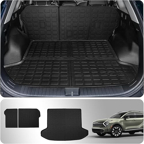 Protector de asiento trasero compatible con KIA Sportage 2023 2024 Tapete de carga para maletero TPE para todo tipo de clima, accesorios Sportage