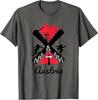Austria T-Shirt Austrian Ski Gift Jersey For Skiers