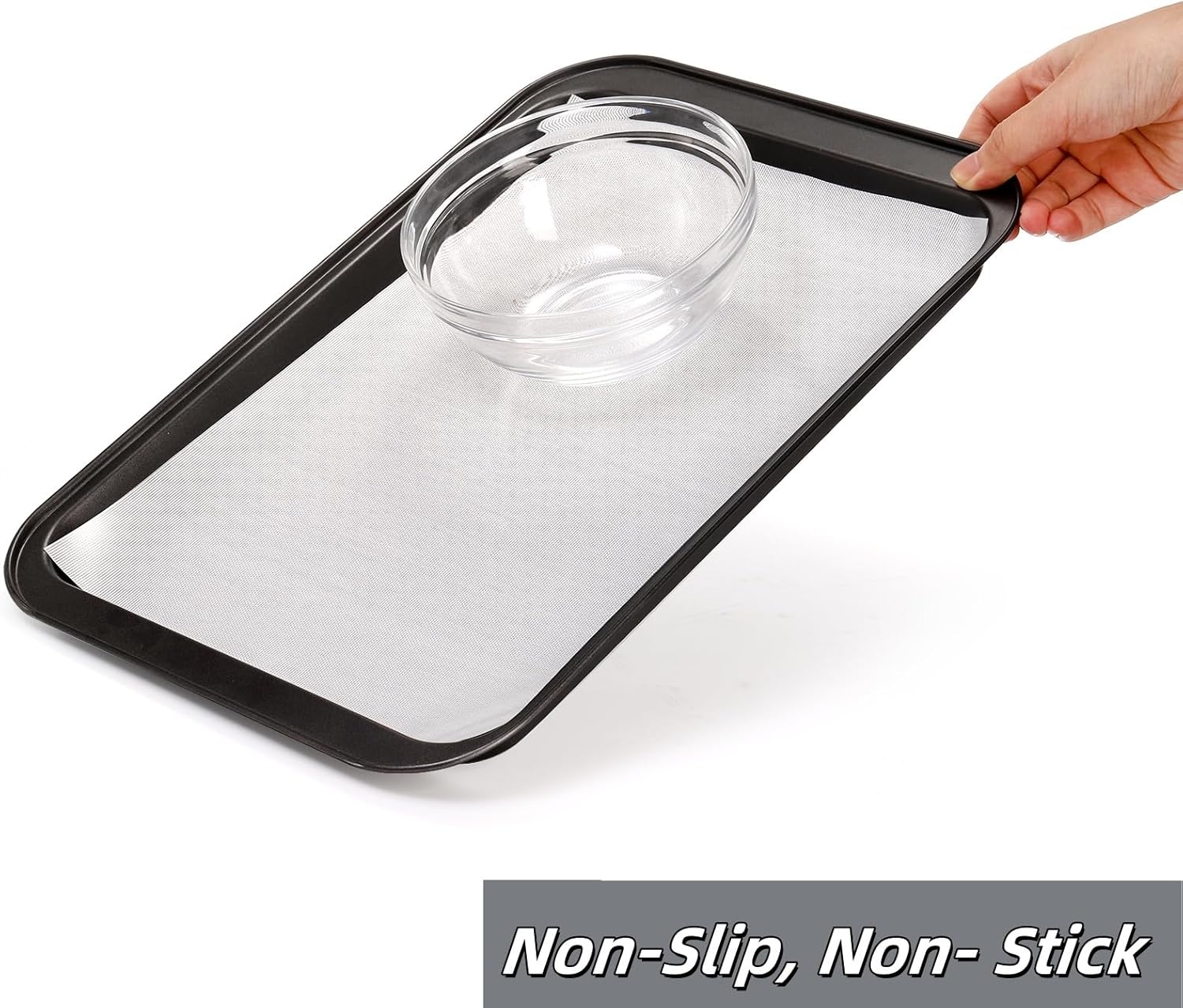 16 In x 8 FT Silicone Baking Mat Roll, Non-Stick Pastry Mat, Cut to Any Size, Heat Resistant Food Grade Silicone Dough Rolling Mat, Reusable Air Fryer Liner for Pie Crust, Pizza Cookies thumbnail