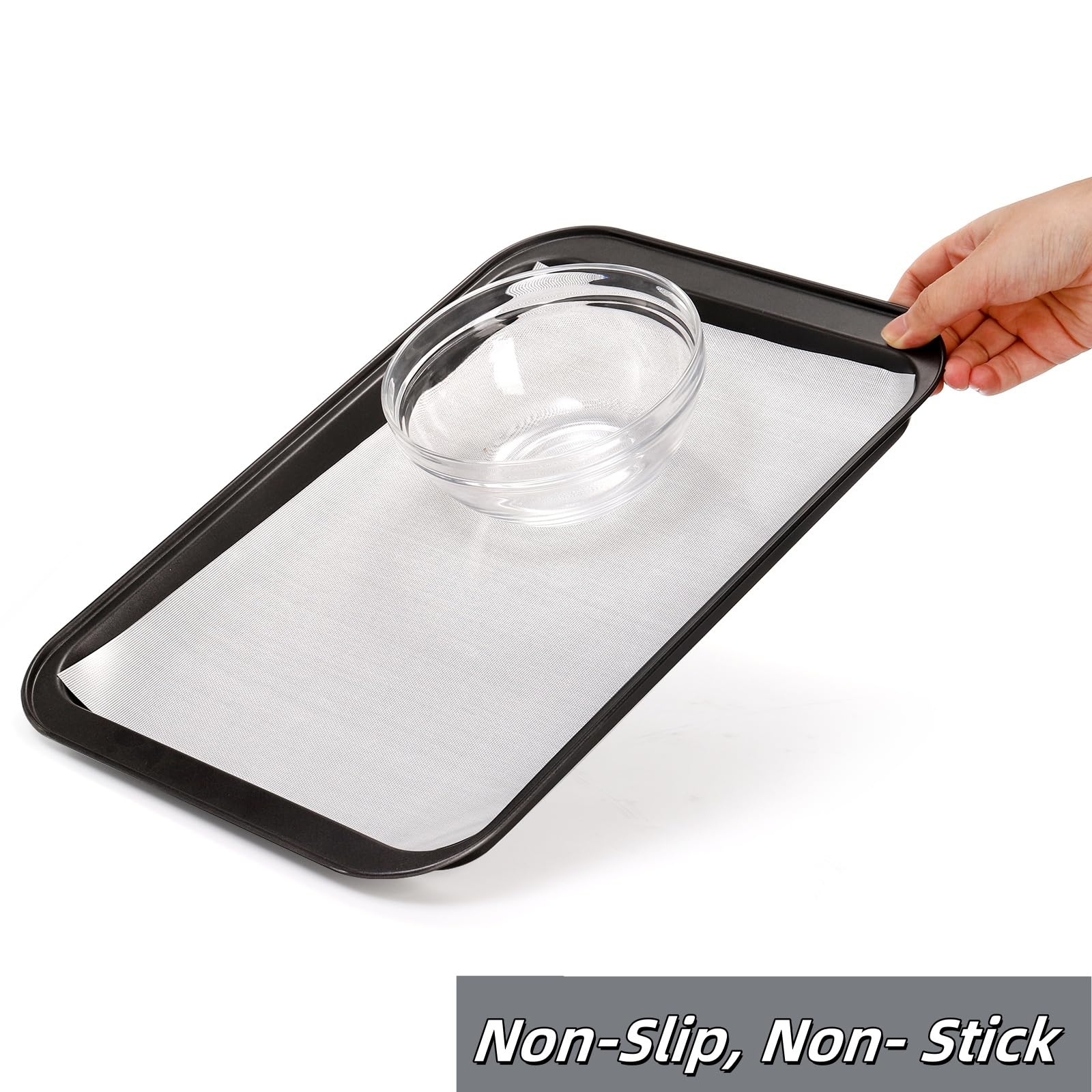Covzoe Rollo de alfombrilla de silicona para hornear, 16 pulgadas x 10 pies, antiadherente, cortada a cualquier tamaño, hoja de silicona de grado alimenticio resistente al calor, forro de freidora de