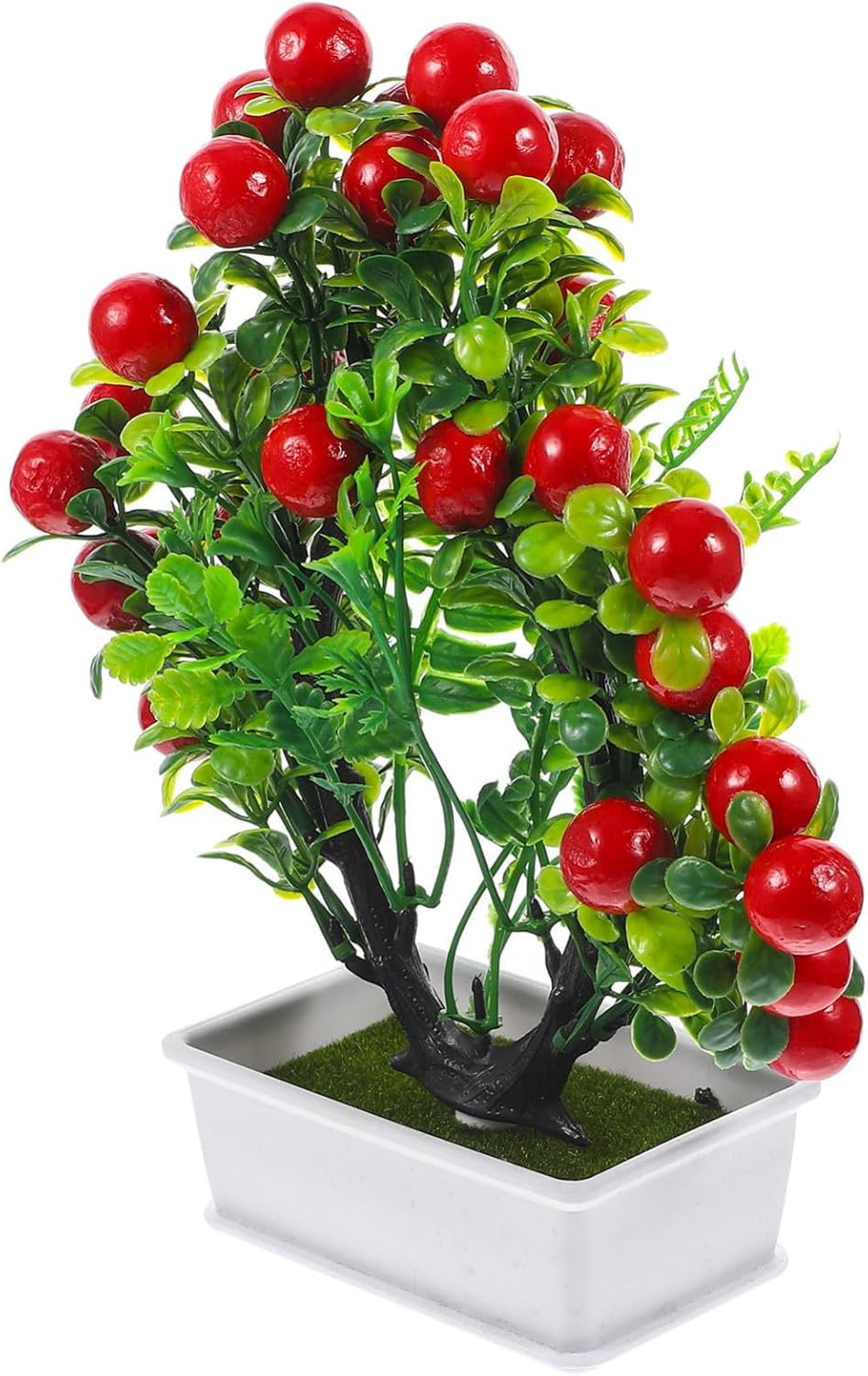 Faux Fruit Tree Decor Artificial Fruit Potted Plant Lightweight Plastic and Foam Bonsai for Home and Indoor Decoration Tabletop Display in Modern and Nordic Style