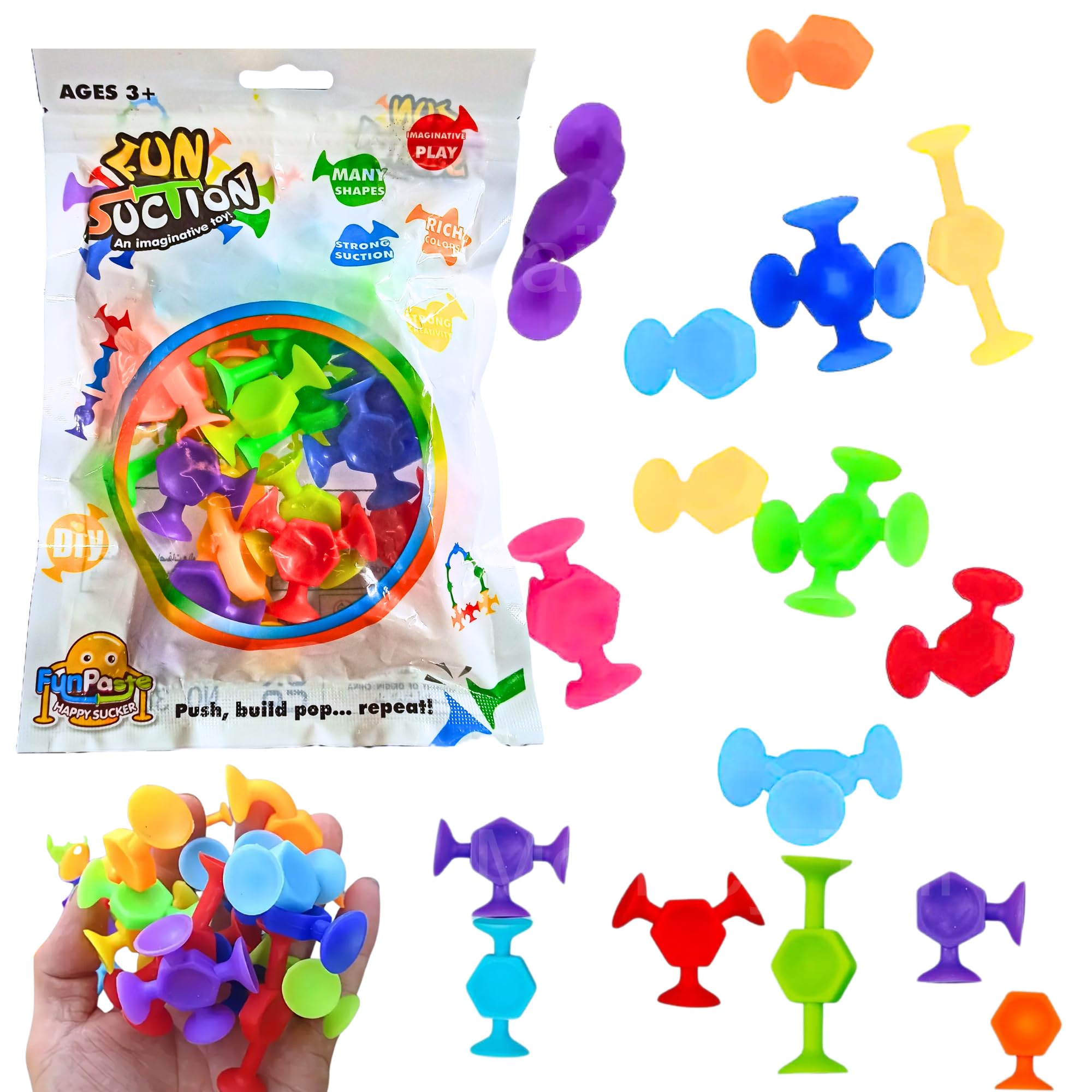 MONKEYTAIL Pop Suction DIY Silicone Building Blocks Set -1 Packet-as Birthday Gifts
