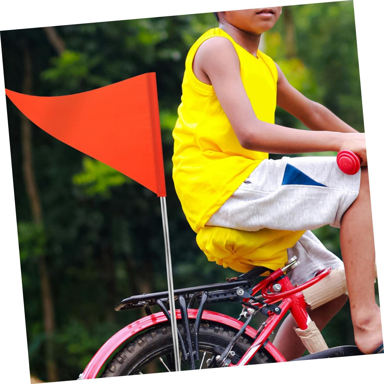VICASKY 10pcs High Visibility Safety Flags for Bikes Weatherproof Warning Flags for Cycling Parks Neighborhoods and School Zones Easy Installation and Replacement