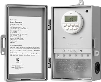 DEWENWILS Pool Pump Timer, Digital Timer Box, 2HP 40A 120-277 VAC, 7-Day 20 ON/Off Programmable Timer Switch for Water Heater, Pool Pump, SPA, Motor, ETL Listed Gray