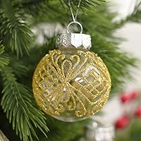 Vista 6 de Juego de adornos navideños, 32 piezas de bolas colgantes de Navidad de plástico transparente irrompibles para decoración de árbol de Navidad