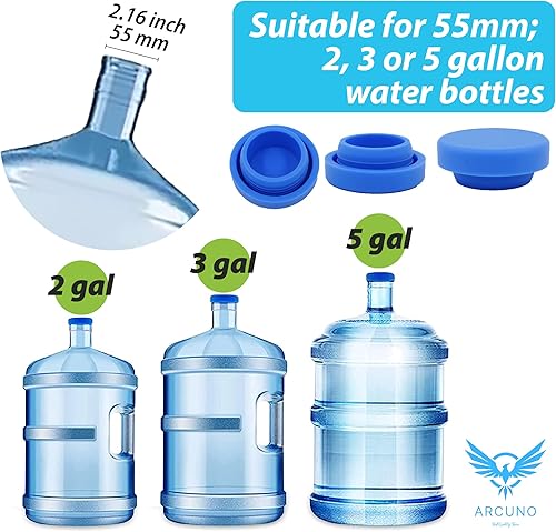 Miniatura 5 de ARCUNO Tapa de jarra de agua de 5 galones reutilizable tapas de botella de agua de 2165in tapas de silicona de repuesto antisalpicaduras