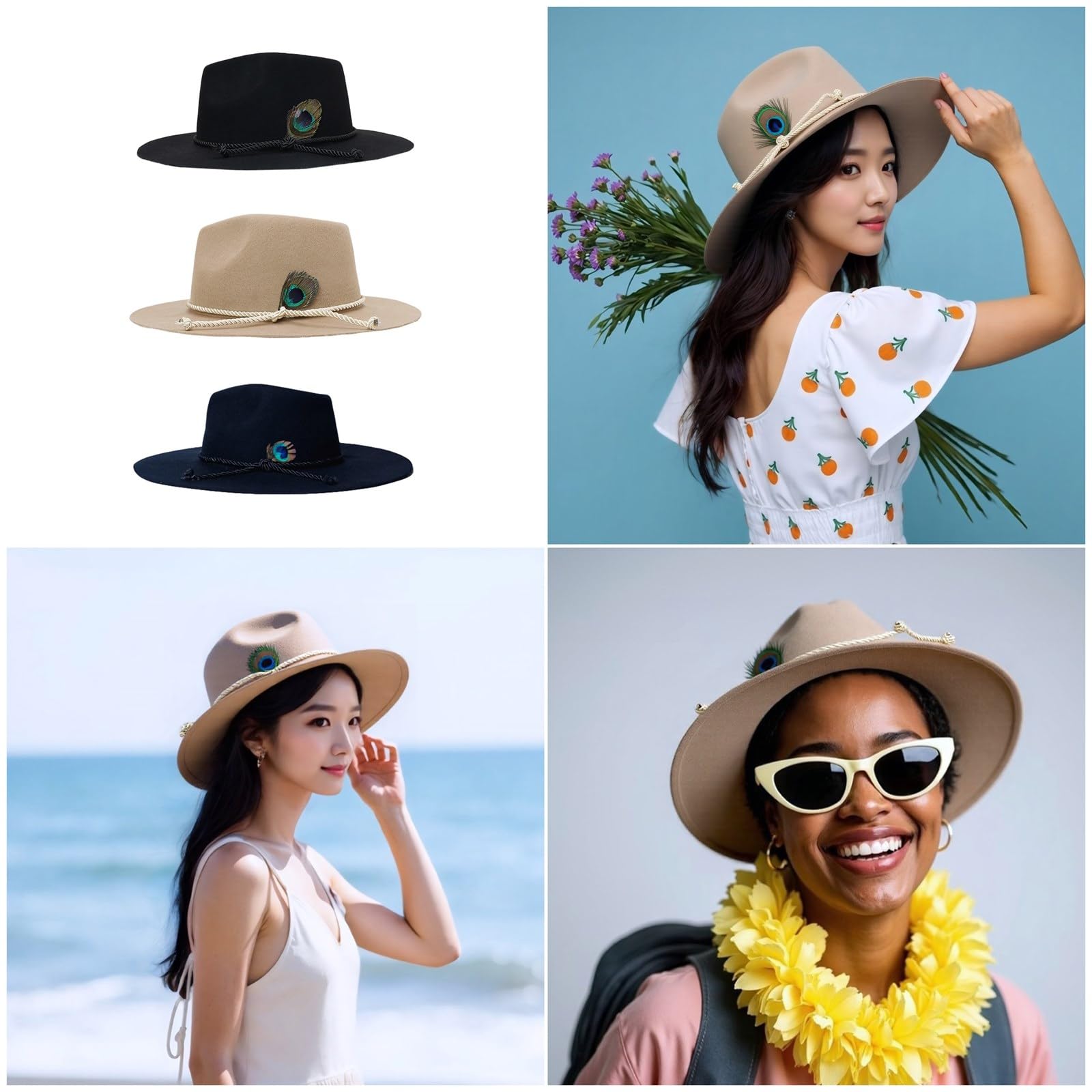 Fedora in lana con finitura invecchiata