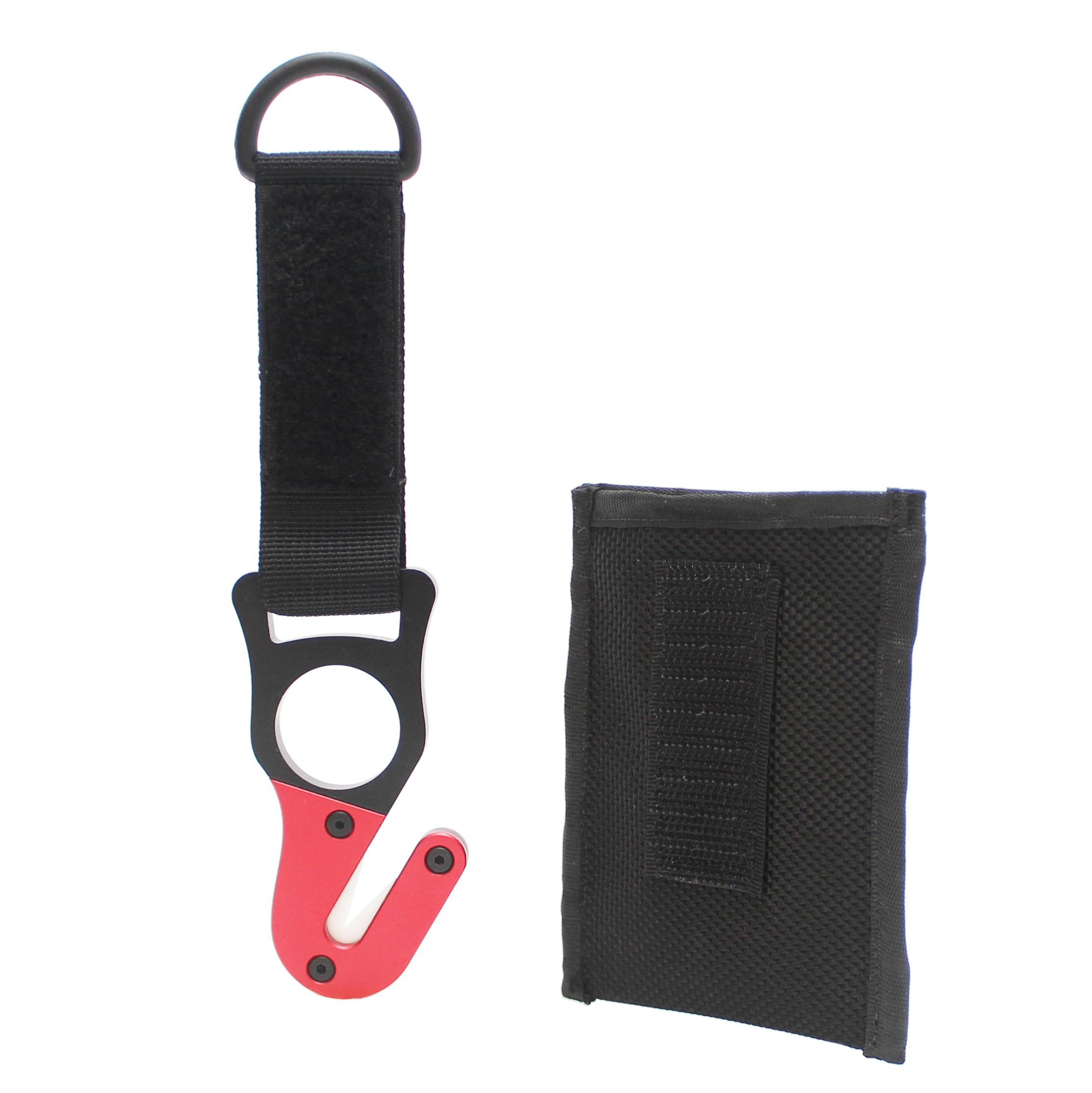 DiveTec Premium Aluminum Safety Line Cutter – Compact Blade with Interchangeable Ceramic Blades & Durable Nylon Sheath