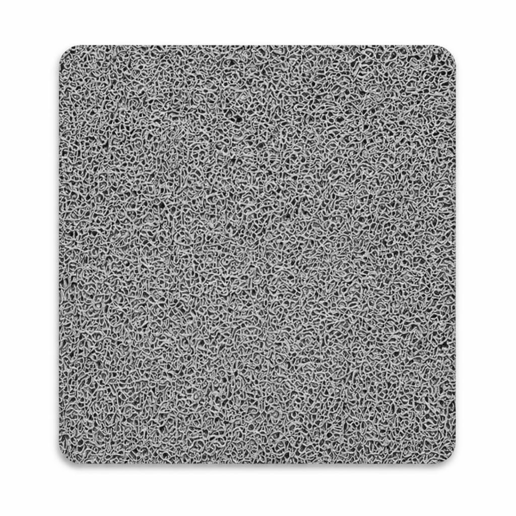 Tile Prime Grey Loofah Shower Mat Non Slip Anti Mould Pvc Bath Mat Quick Dry Washable Shower Mat (80 X 80 Cm (Square))