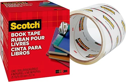 Miniatura 6 de Scotch Book Tape, 4 in x 540 in, Excellent for Repairing, Reinforcing Protecting, and Covering (845-400)
