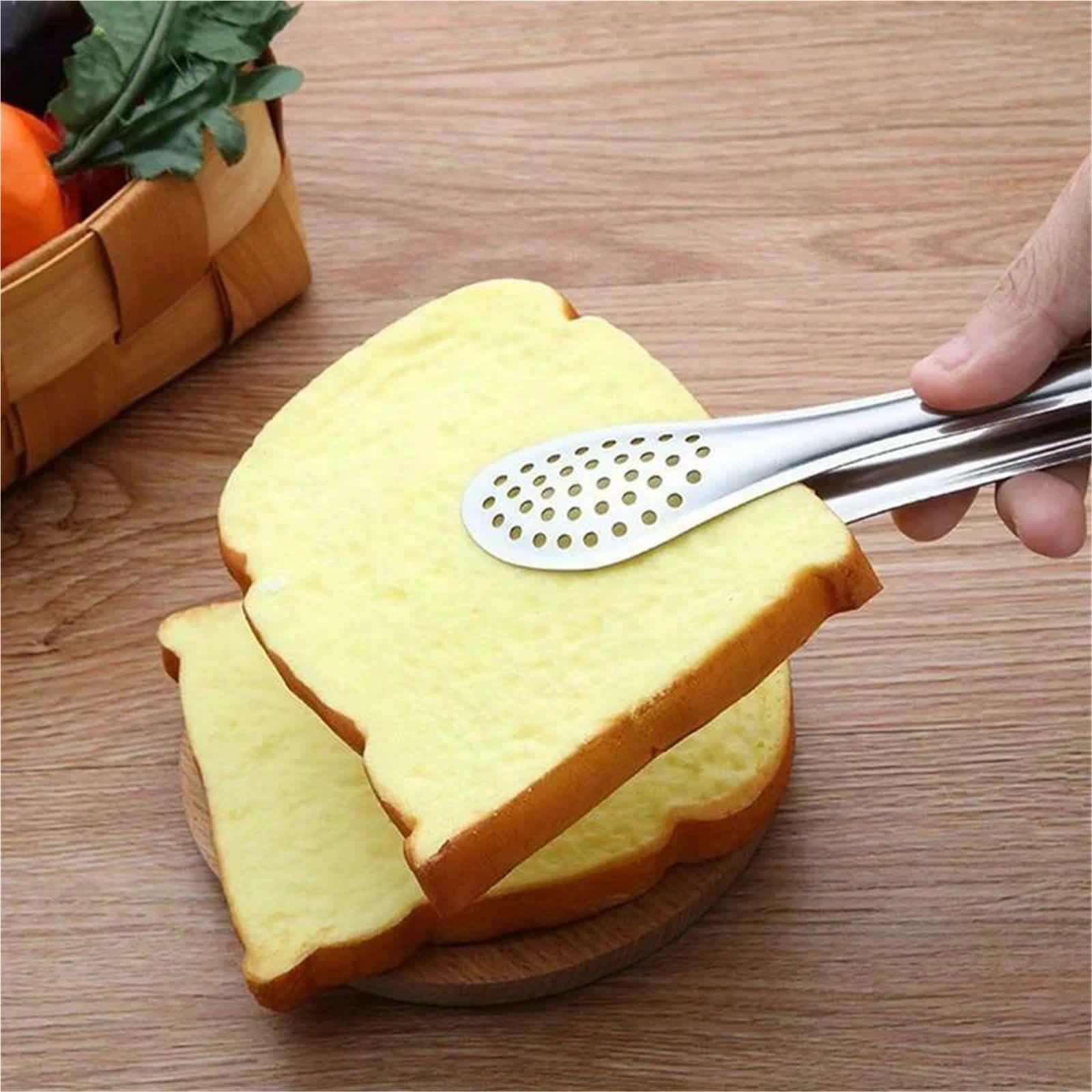 Pinze da barbecue, Pinze da cucina in acciaio inossidabile argento di varie dimensioni(9 inch)