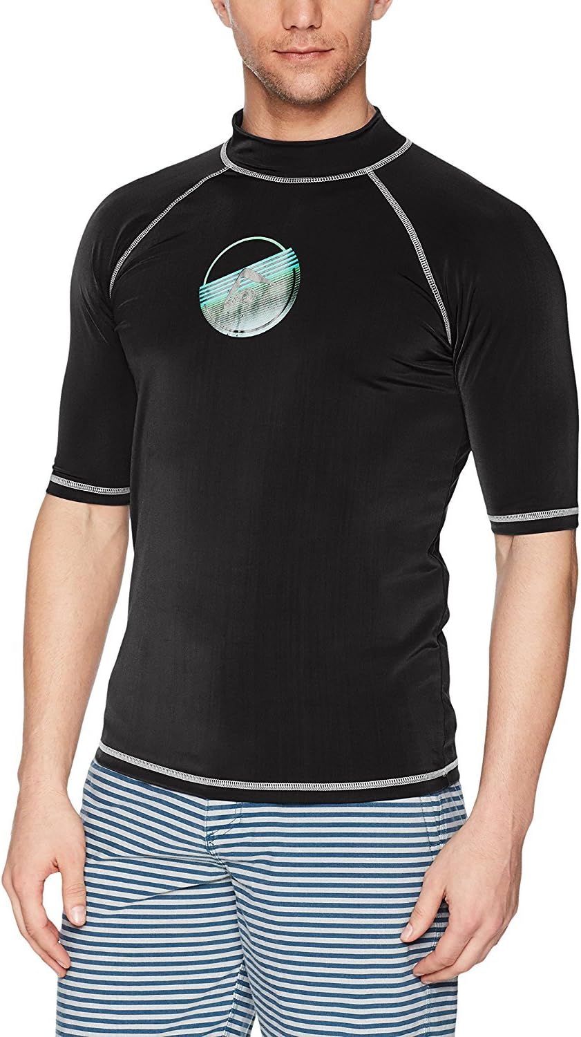 Kanu Surf Men's Abacos Rashguard UPF 50+ Sun Protection Swim Shirts Rash Guard
