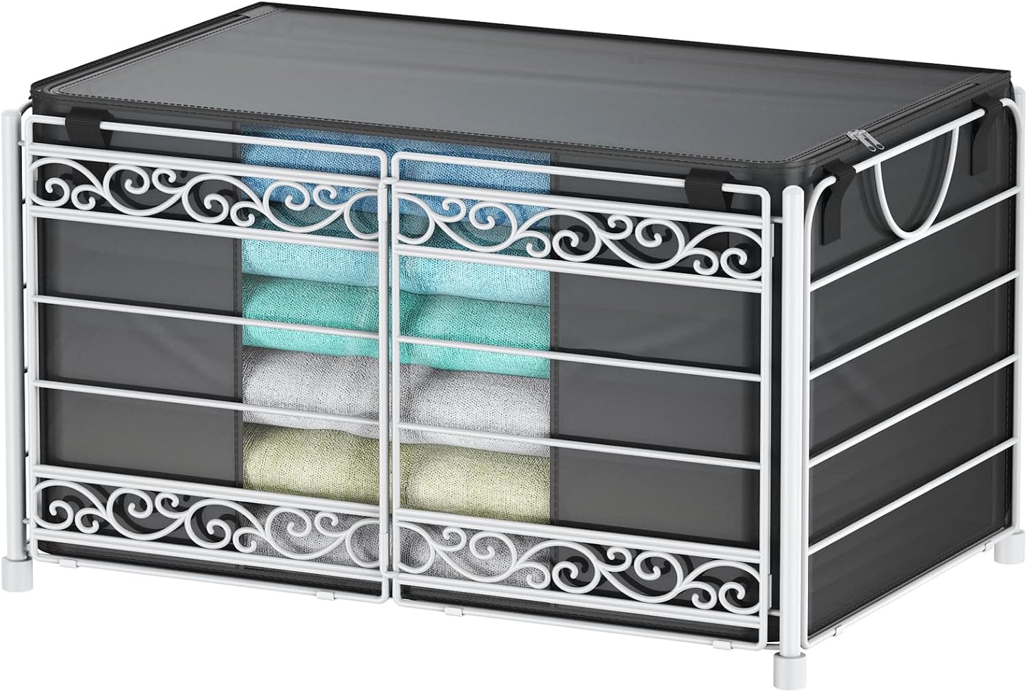 Amazon.com: PHINOX Clothes Organizer, Stackable Closet Storage Bins for ...